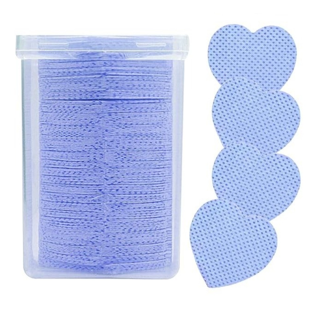 200 pcs per box LOVELY BLUE HEART-SHAPED NAIL POLISH REMOVER PADS - Picture 2 of 3
